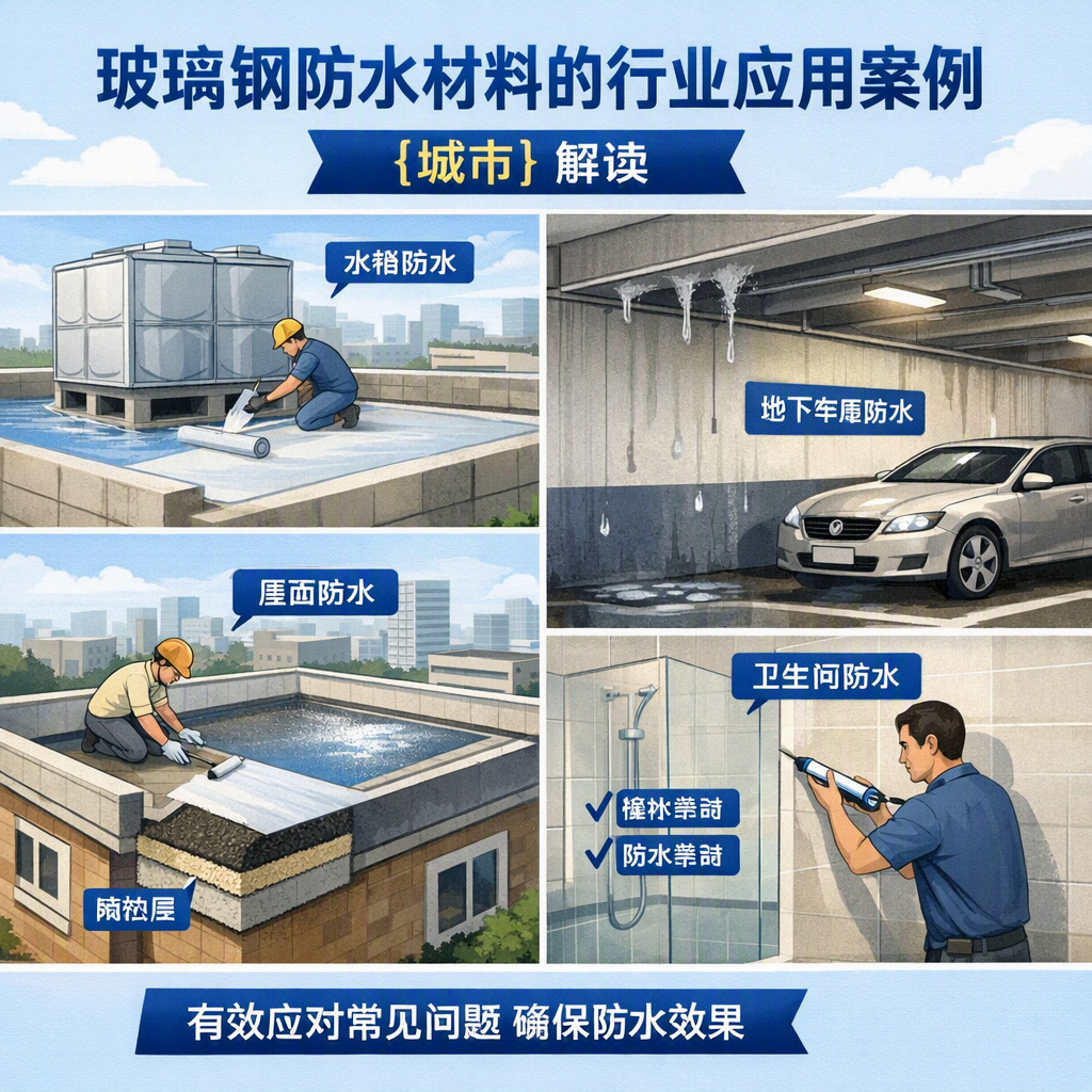 玻璃钢防水材料的行业应用案例,黄石解读